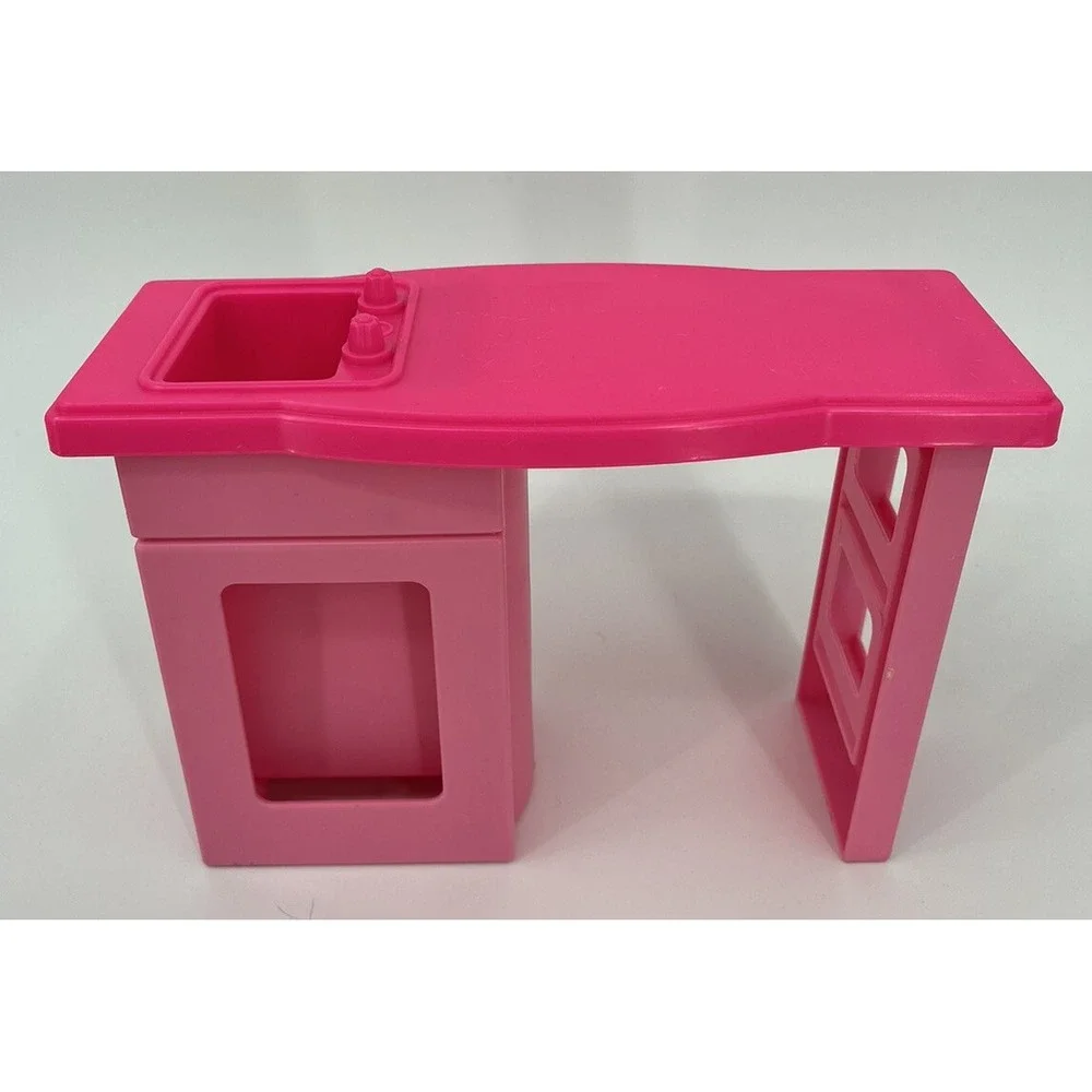 Vintage Barbie So Much To Do 1994 Kitchen Sink Dishwasher Refrigerator Hutch